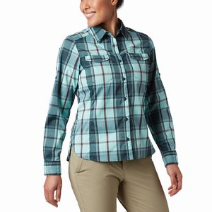 Columbia Silver Ridge™ Lite Plaid Långärmad Tröja Dam LjusGröna (HXNMO4286)